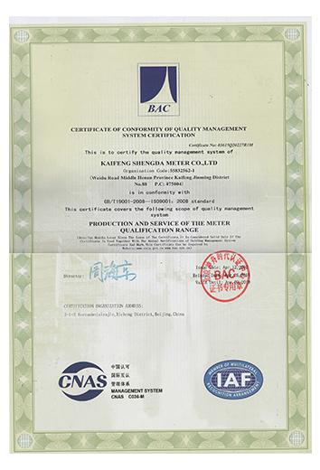 Quality system ISO 9001