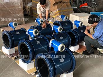 DN250 electromagnetic flowmeters transported to India
