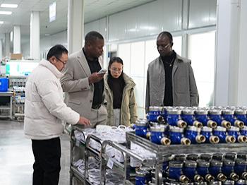 Burkina Faso Delegation Visits SDWM Factory During 8,000-Unit STS Prepaid Water Meter Project